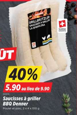 Saucisses à griller BBQ Denner