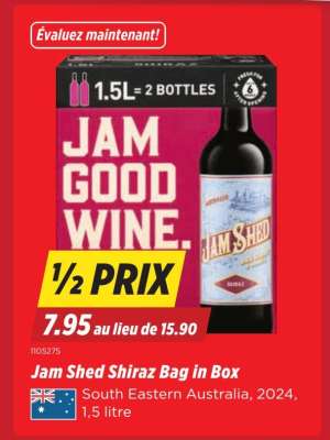 Jam Shed Shiraz Bag in Box