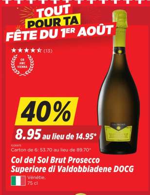 Col del Sol Brut Prosecco Superiore di Valdobbiadene DOCG