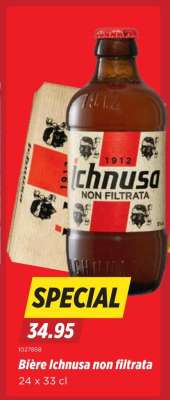 Bière Ichnusa non filtrata
