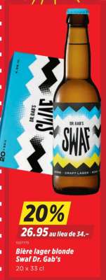 Bière lager blonde Swaf Dr. Gab's