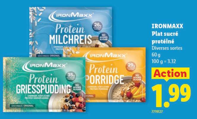 IRONMAXX Plat sucré protéiné