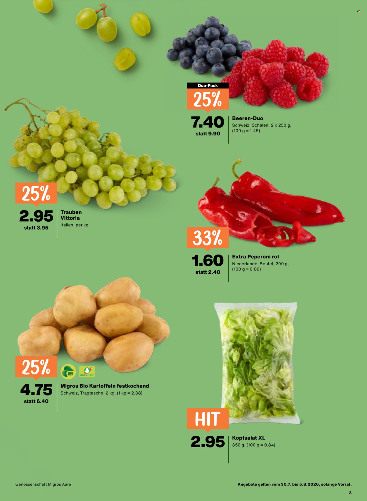 Catalogue Migros - 30.7.2026 - 5.8.2026. Page 3. Page 3