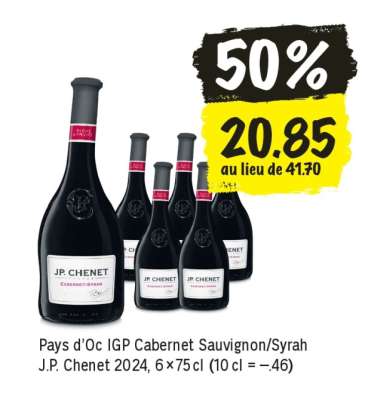 Pays d’Oc IGP Cabernet Sauvignon/Syrah J.P. Chenet 2024