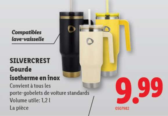SILVERCREST Gourde isotherme en inox