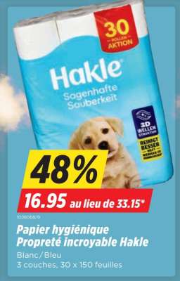 Papier hygiénique Propreté incroyable Hakle