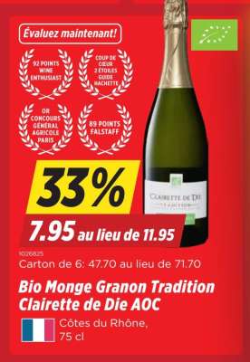 Bio Monge Granon Tradition Clairette de Die AOC