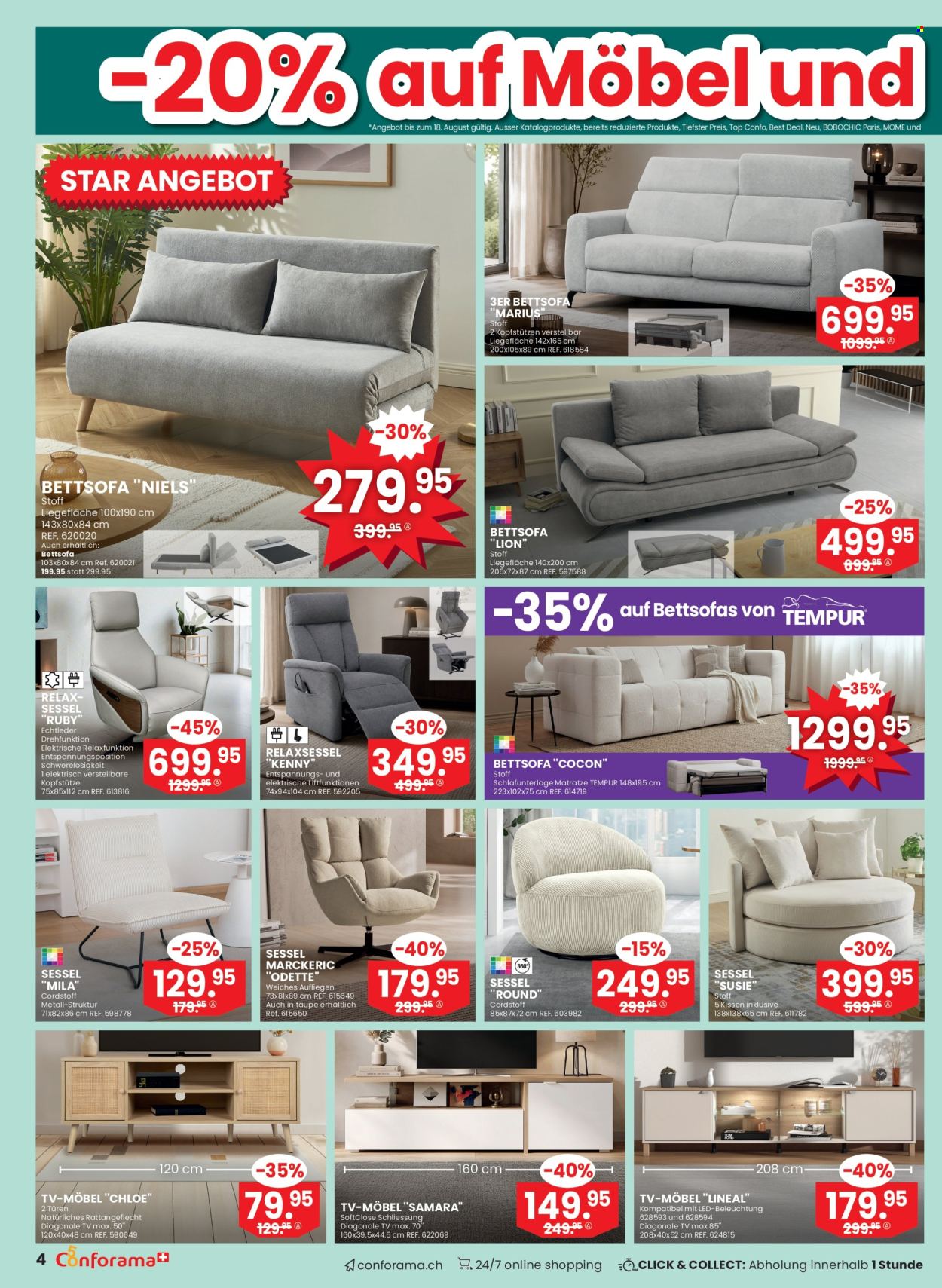 Catalogue Conforama - 5.8.2026 - 25.8.2026. Page 4. Page 4