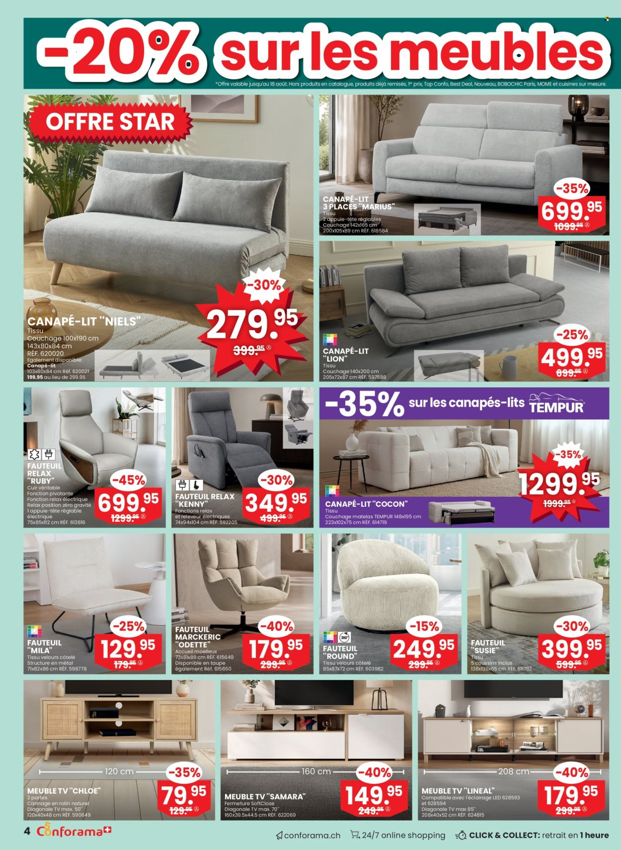 Catalogue Conforama - 5.8.2026 - 25.8.2026. Page 4. Page 4