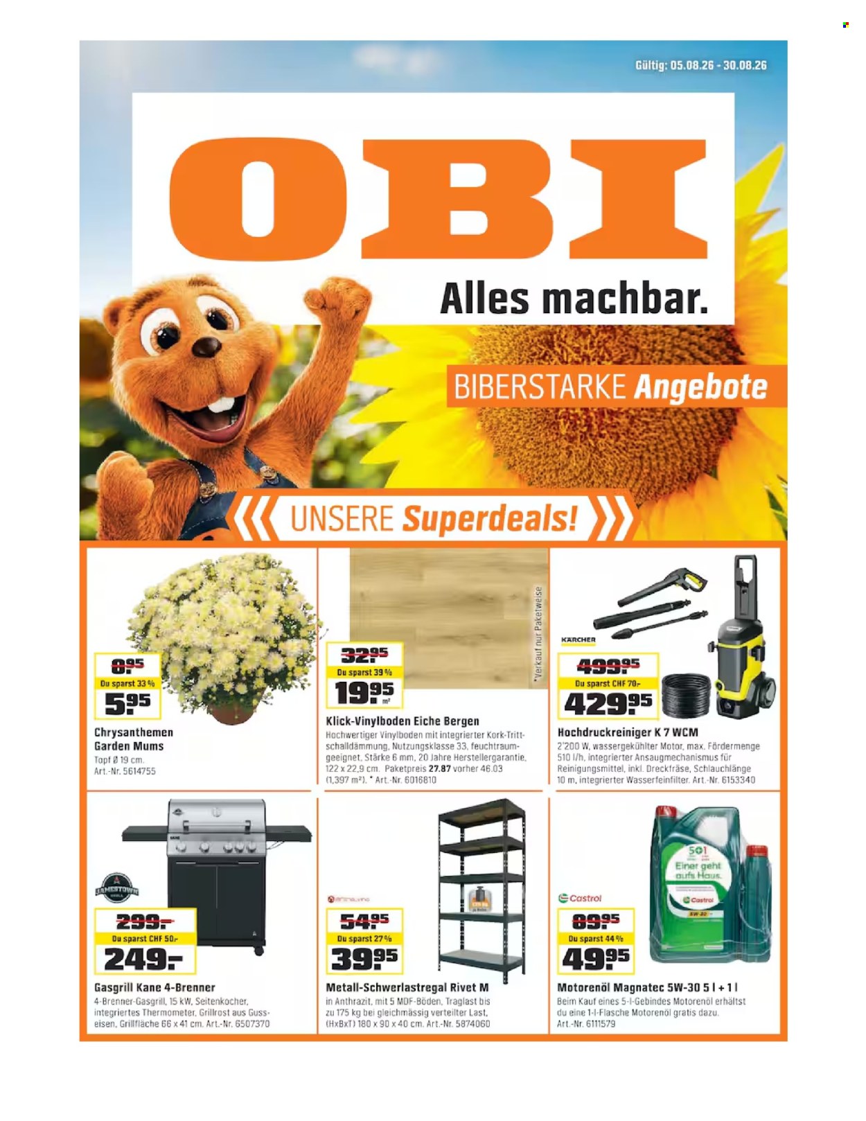 Catalogue OBI - 5.8.2026 - 30.8.2026. Page 1. Page 1
