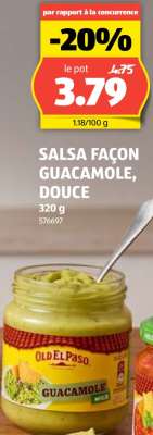 Salsa façon guacamole, douce