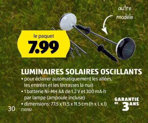 LUMINAIRES SOLAIRES OSCILLANTS