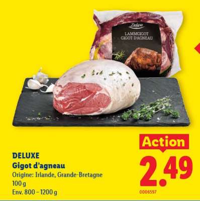 DELUXE Gigot d’agneau