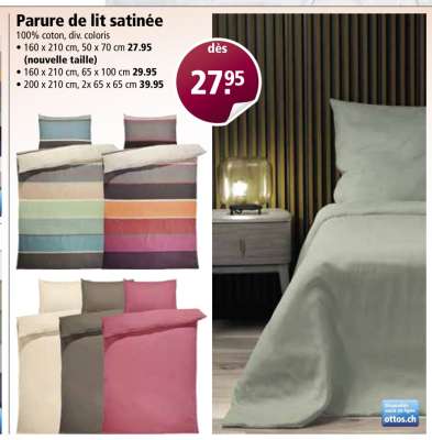 Parure de lit satinée