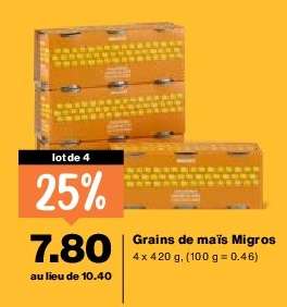 Grains de maïs Migros