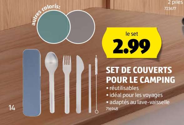 SET DE COUVERTS POUR LE CAMPING