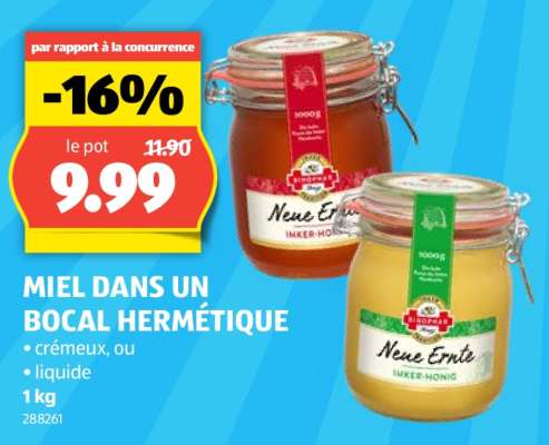MIEL DANS UN BOCAL HERMÉTIQUE