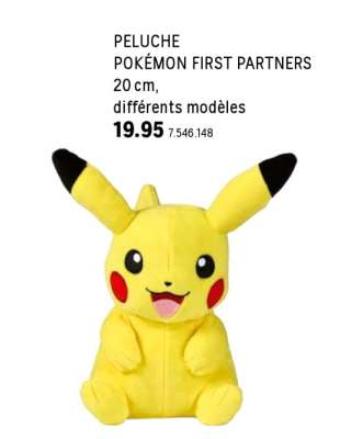 PELUCHE POKÉMON FIRST PARTNERS