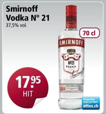 Smirnoff Vodka N° 21