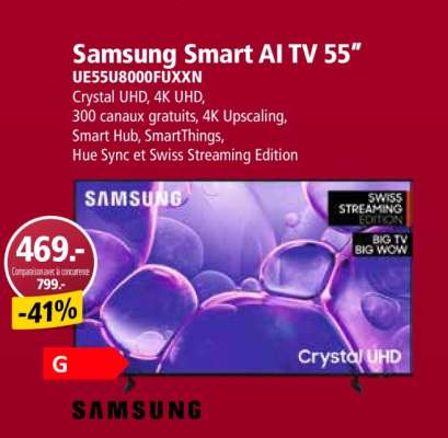 Samsung Smart AI TV 55”