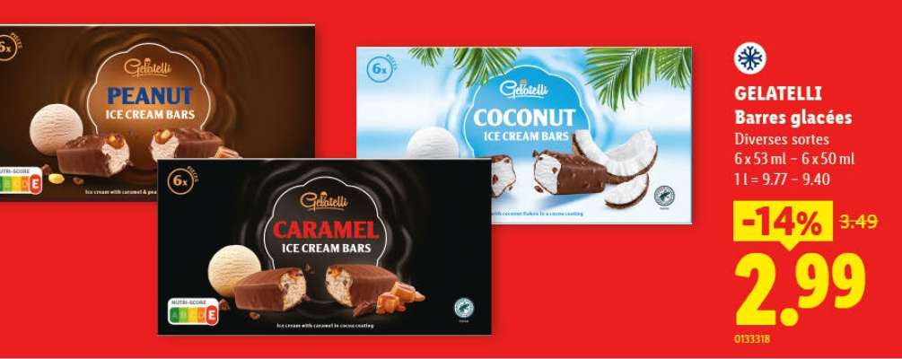 GELATELLI Barres glacées