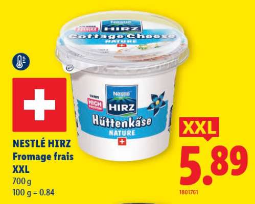 NESTLÉ HIRZ Fromage frais XXL