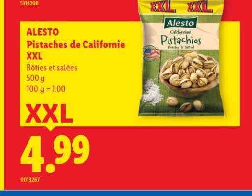ALESTO Pistaches de Californie XXL