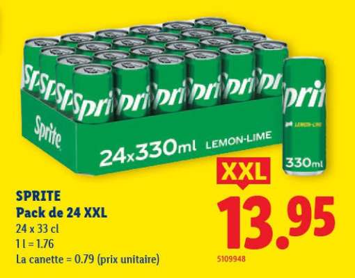 Sprite, pack de 24 XXL