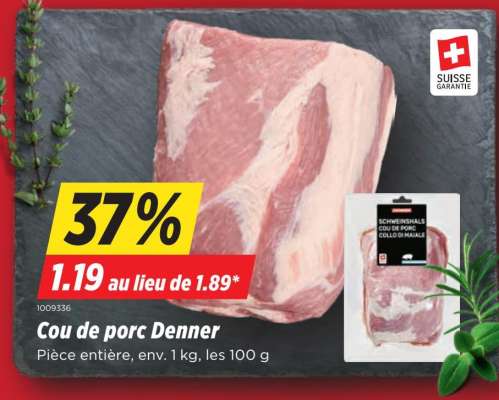Cou de porc Denner