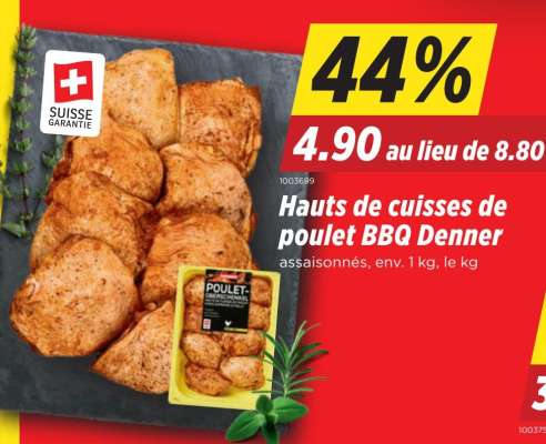 Hauts de cuisses de poulet BBQ Denner