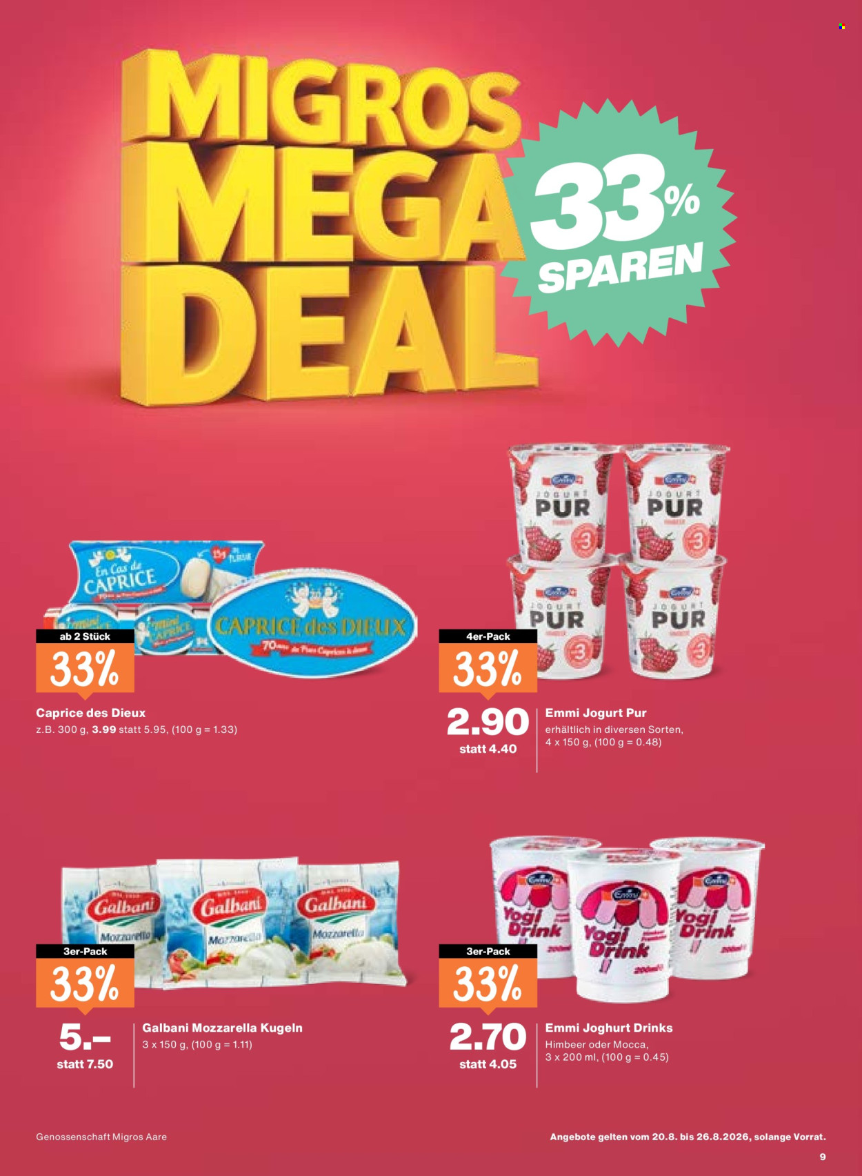 Catalogue Migros - 20.8.2026 - 26.8.2026. Page 9. Page 9