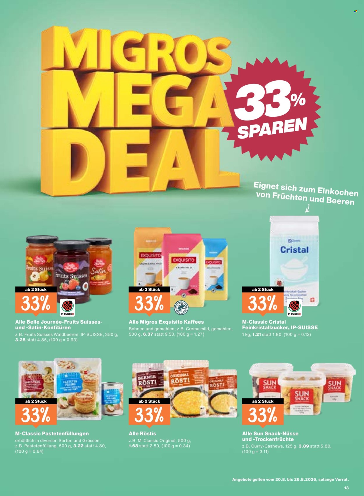 Catalogue Migros - 20.8.2026 - 26.8.2026. Page 13. Page 13