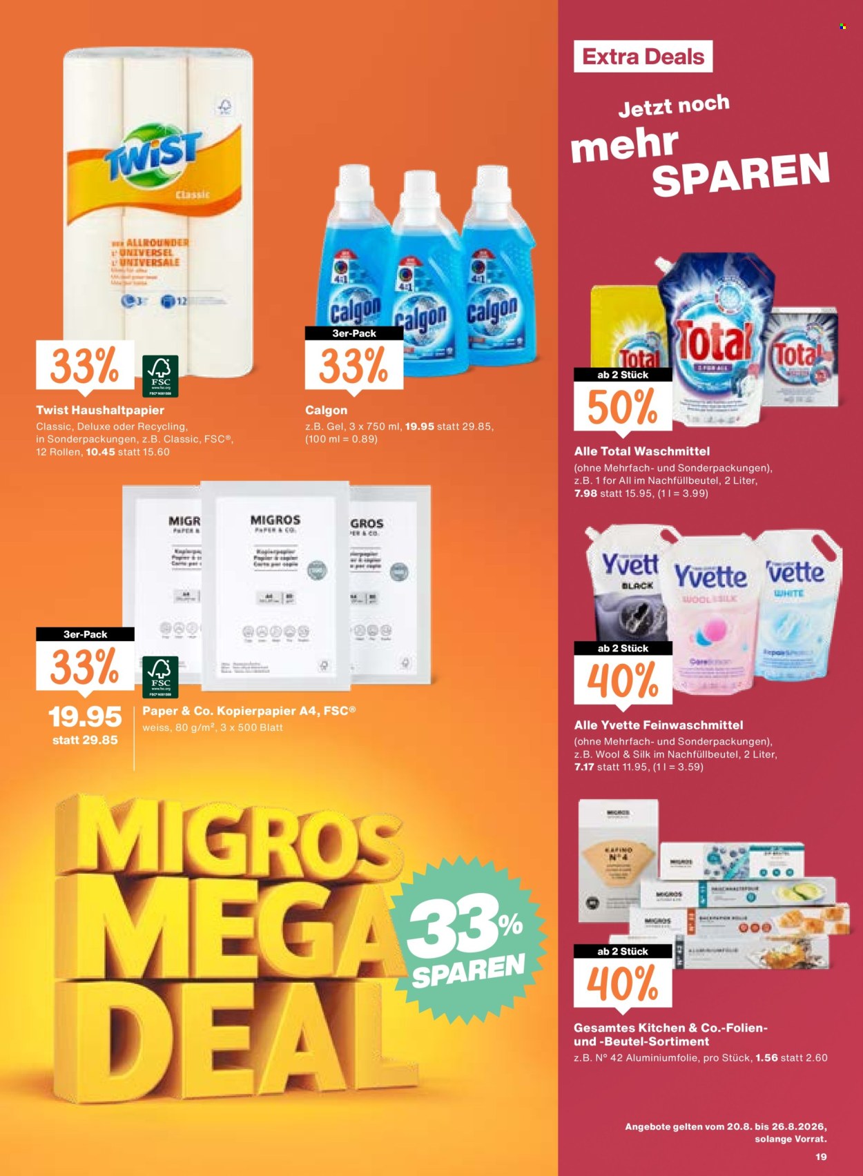 Catalogue Migros - 20.8.2026 - 26.8.2026. Page 19. Page 19