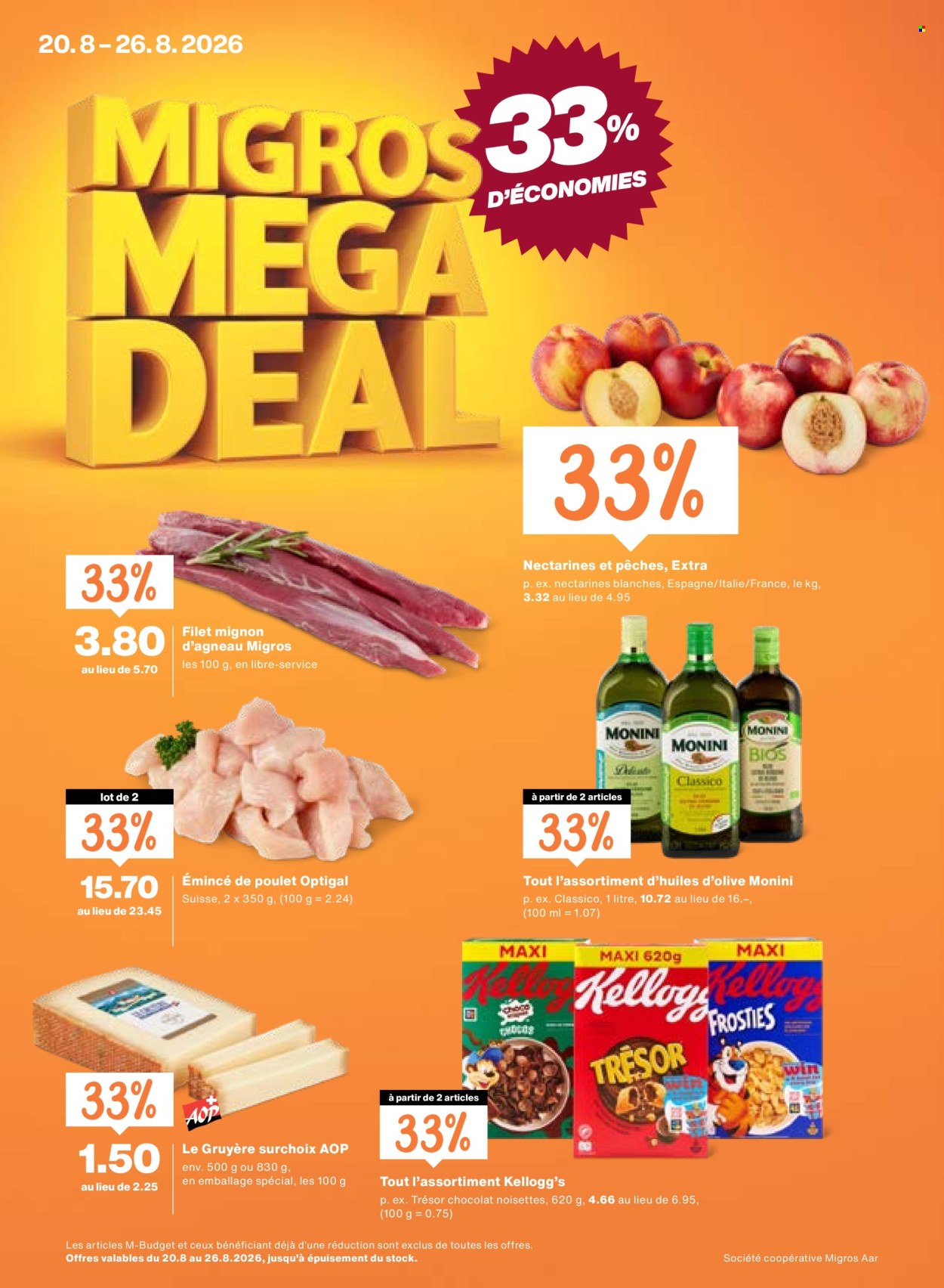 Catalogue Migros - 20.8.2026 - 26.8.2026. Page 1. Page 1