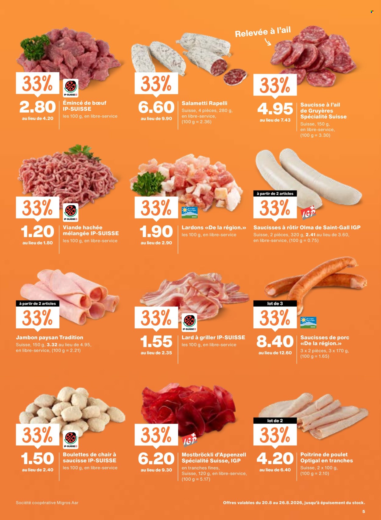 Catalogue Migros - 20.8.2026 - 26.8.2026. Page 5. Page 5