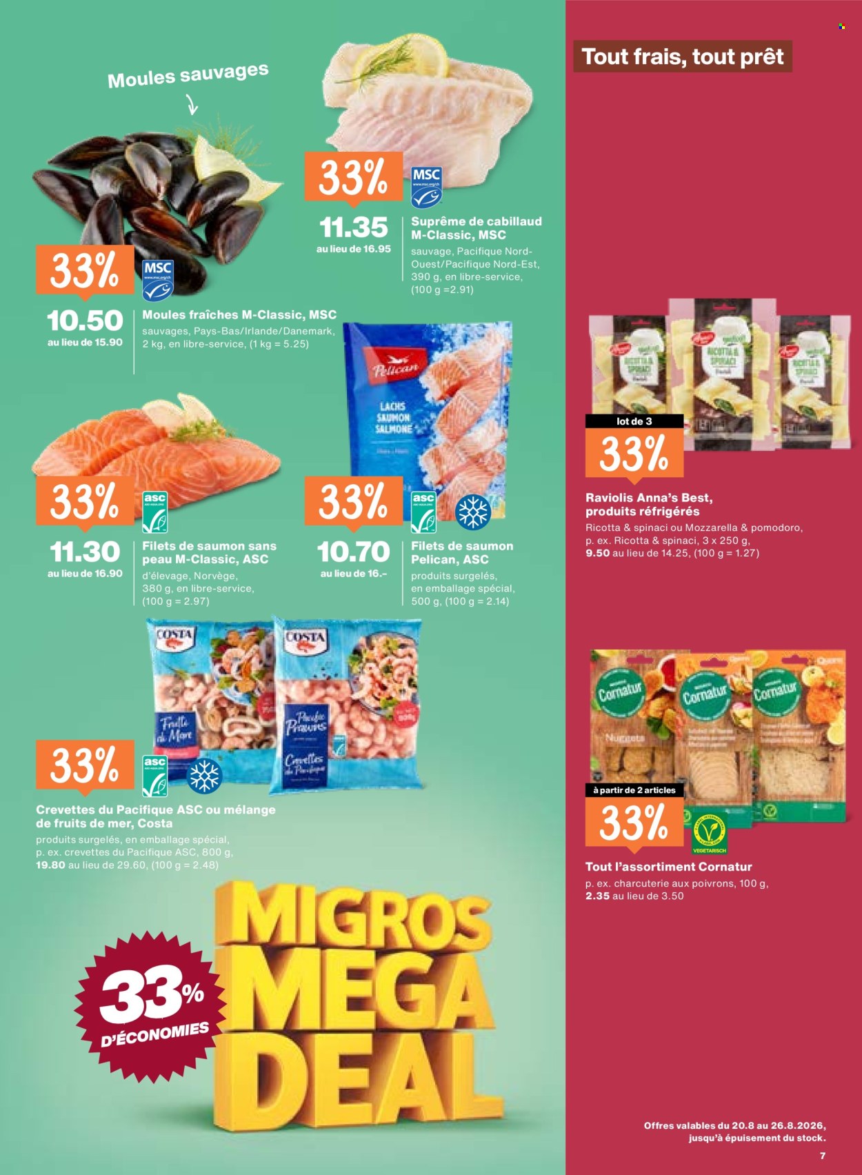 Catalogue Migros - 20.8.2026 - 26.8.2026. Page 7. Page 7