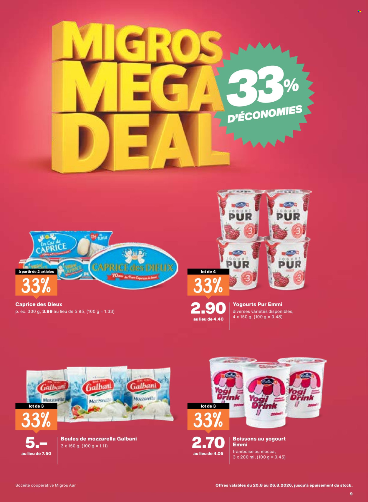 Catalogue Migros - 20.8.2026 - 26.8.2026. Page 9. Page 9