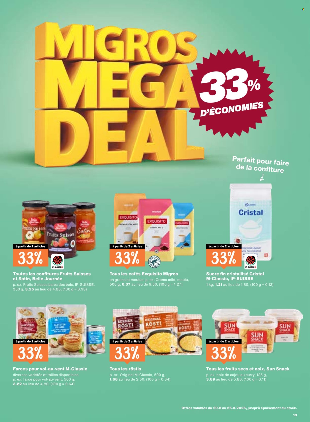 Catalogue Migros - 20.8.2026 - 26.8.2026. Page 13. Page 13