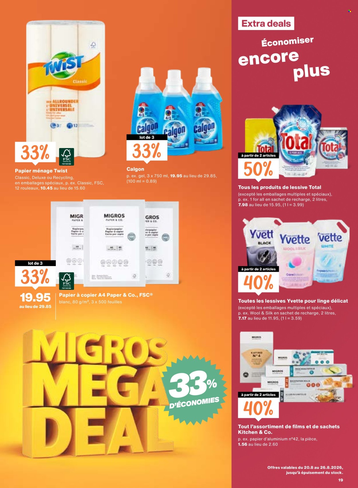 Catalogue Migros - 20.8.2026 - 26.8.2026. Page 19. Page 19
