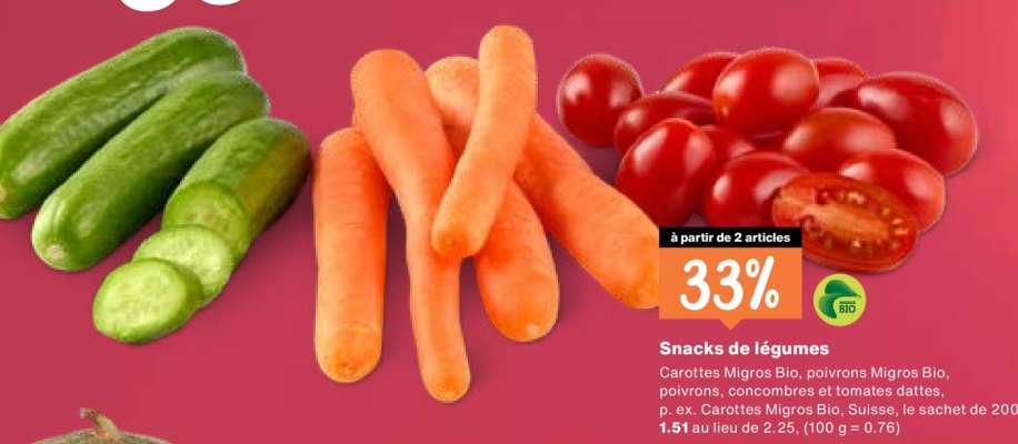 Snacks de légumes