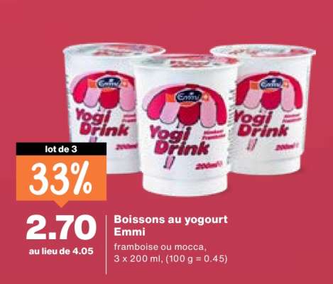 Boissons au yogourt Emmi