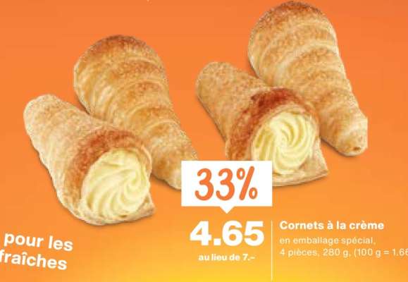 Cornets à la crème