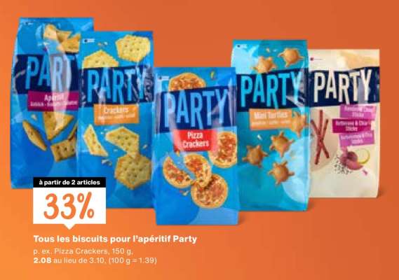Tous les biscuits pour l’apéritif Party