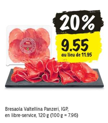 Bresaola Valtellina Panzeri, IGP