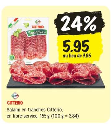 Salami en tranches Citterio