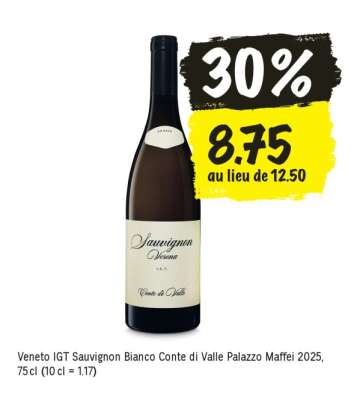 Veneto IGT Sauvignon Bianco Conte di Valle Palazzo Maffei 2025