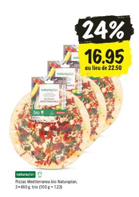 Pizzas Mediterranea bio Naturaplan