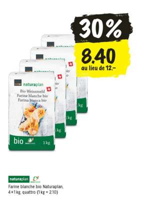 Farine blanche bio Naturaplan