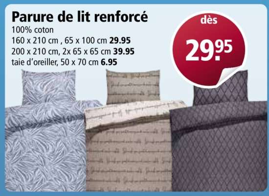 Parure de lit renforcé