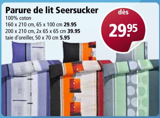Parure de lit Seersucker